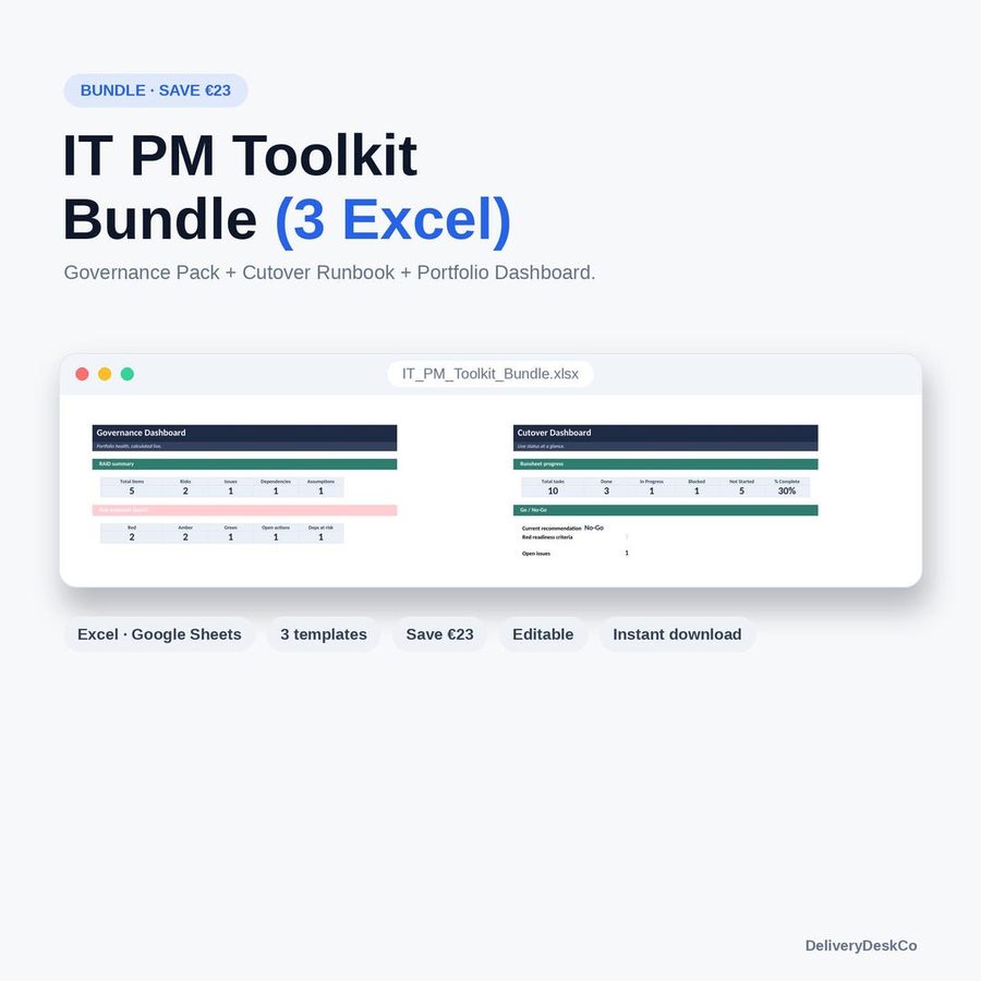 Projektmanagement Excel-Bundle — Excel