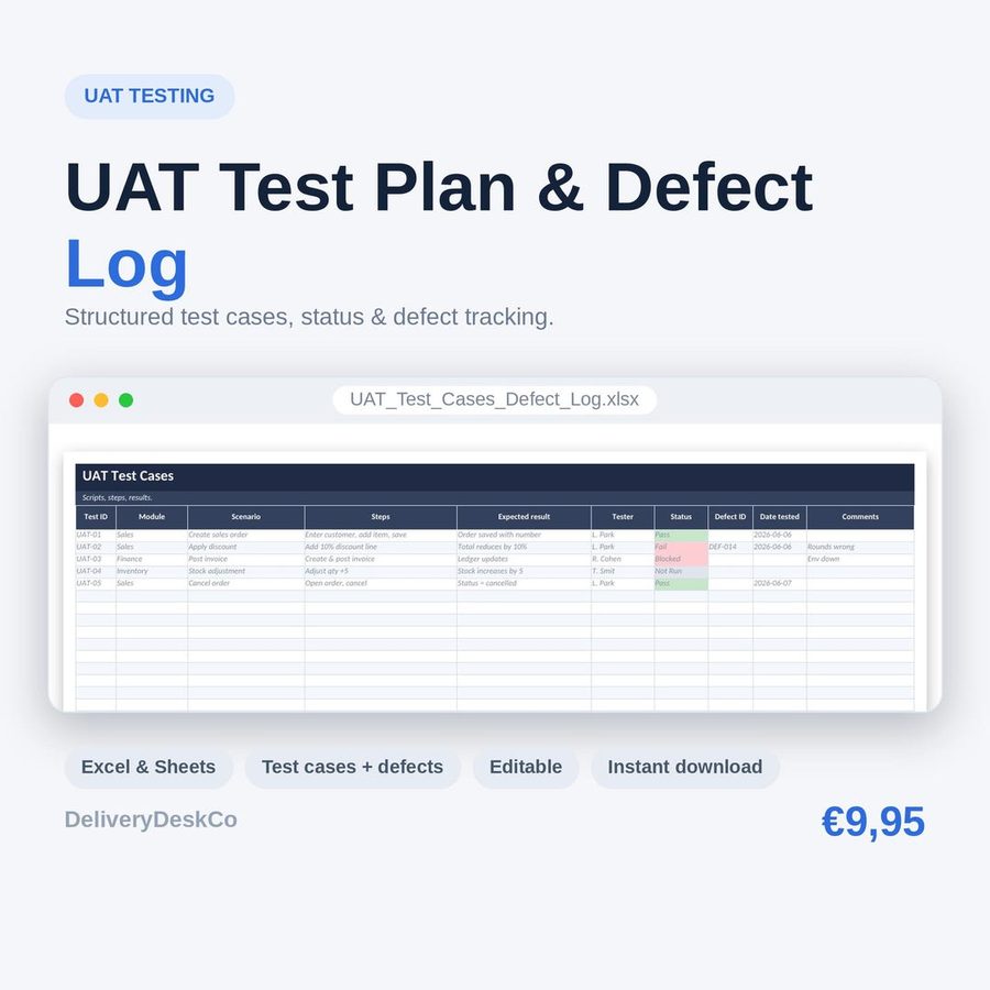 Plantilla de UAT (Excel)
